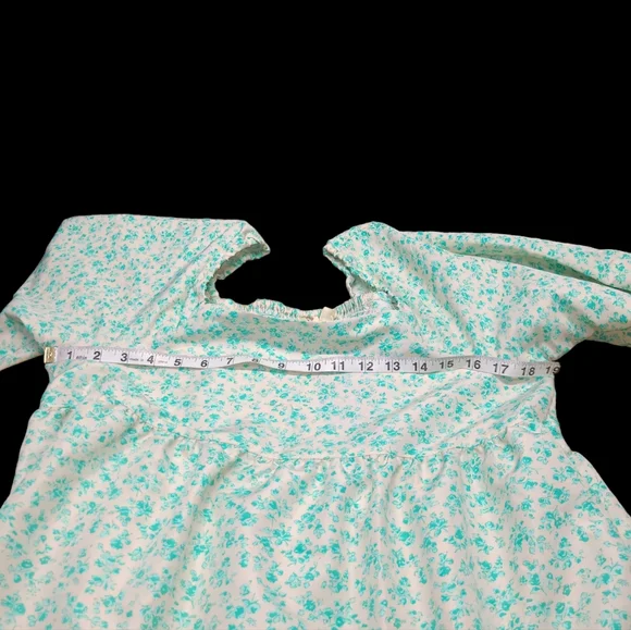 LEVIS DRESS WOMENS XL ELECTRIC GREEN FLORAL DOLCI BABYDOLL WITH POCKETS NEW - Picture 6 of 10